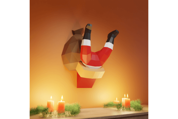 3D Papercraft Santa Stuck in Chimney: A Christmas 3D SVG Review