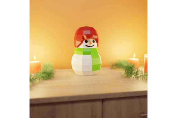 3D Papercraft Tiny Snowman: A 3D SVG for Christmas