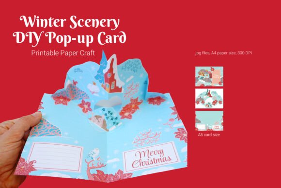 3D SVG Christmas Popup Card for Local Branding