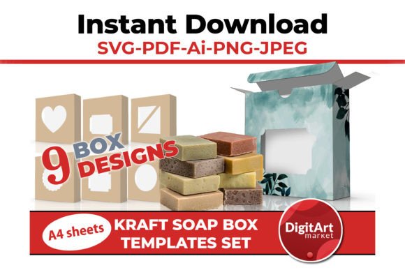 3D SVG Soap Box Template for Gift Boxes