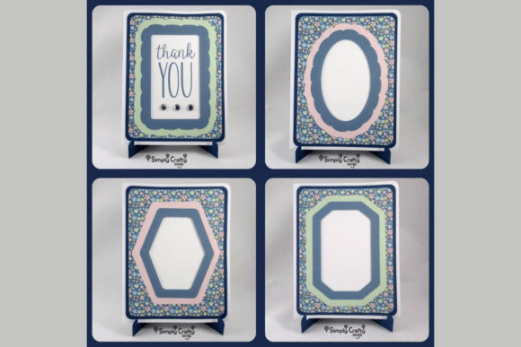 A2 Frame Card Set 2 SVG: 3D Greeting Cards Design