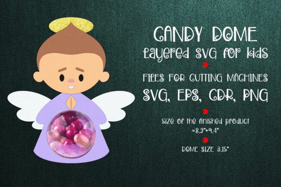 Angel Boy Candy Dome 3D SVG for Christmas Content