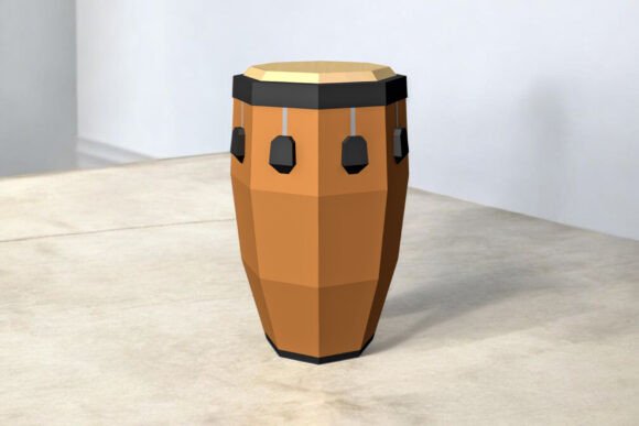 Conga Drum Favor 3D SVG: Shapes for Papercraft