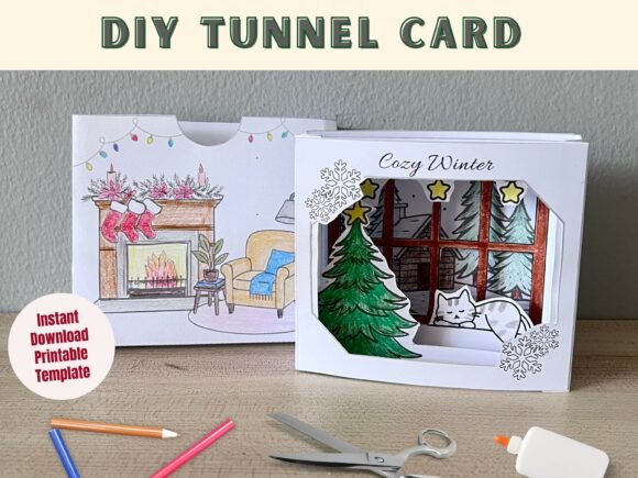 Cozy Winter Christmas Tunnel Card 3D SVG Review