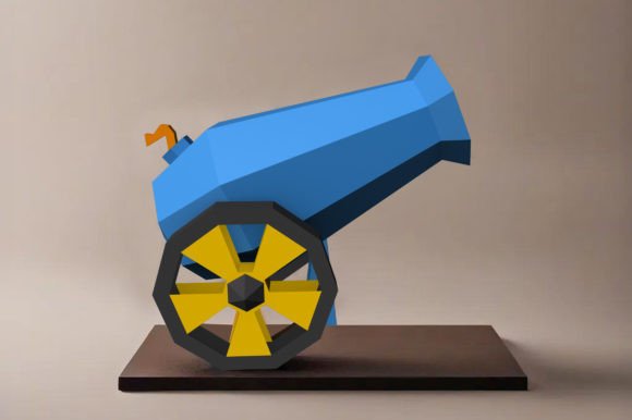 DIY Cannon Favor: 3D SVG for Paper Sculptures