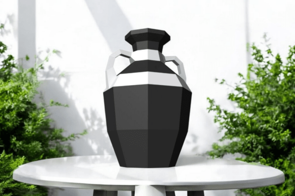 Floor Vase 3D SVG: Editorial Shapes for Publishers
