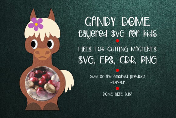 Horse Candy Dome 3D SVG Shapes for Branding