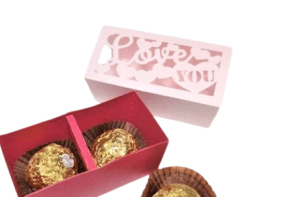 Love You Mini Chocolate Box 3D SVG for Valentine's Day