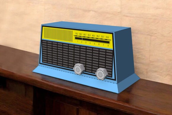 Retro Radio Favor 3D SVG: Papercraft Shapes Review