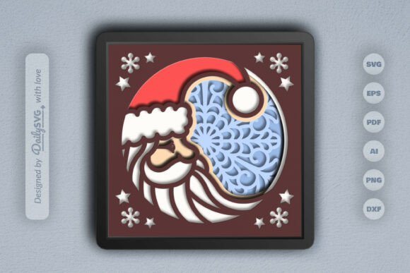 Santa Crescent Moon Mandala Layered SVG Review