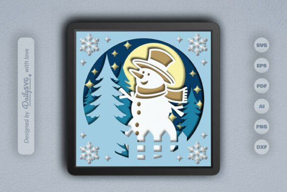 Snowman and Winter Forest 3D SVG Review