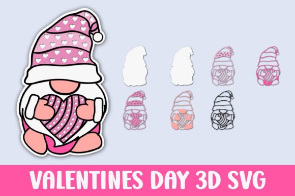 Valentine s Day Gnome 6: 3D SVG Shapes Review