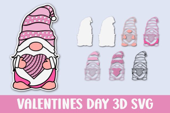 Valentine's Day Gnome 7: 3D SVG Shapes Review